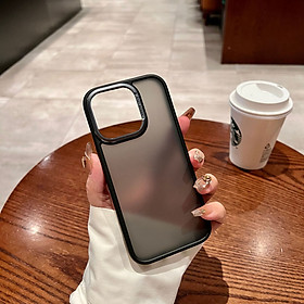 Ốp lưng cho iPhone 16 Pro hiệu Likgus lưng nhám viền màu chống sốc chống bụi bẩn chống vân tay có viền bảo vệ camera - hàng chính hãng