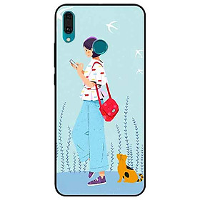 Ốp lưng in cho Huawei Y9 2019 Mẫu Cô Gái Tai Mèo