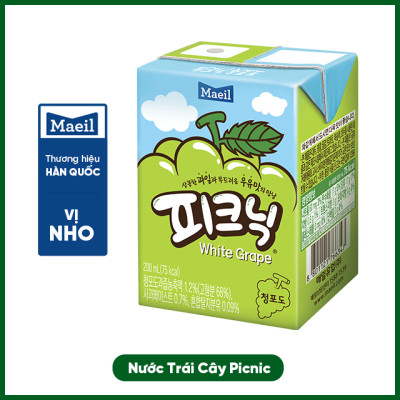 Combo 6 Hộp Nước Trái Cây Vị Nho Maeil Hàn Quốc 200ml/hộp