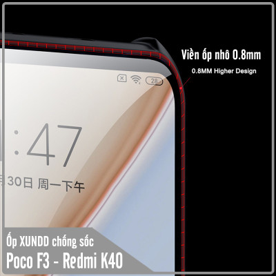 Ốp lưng cho Xiaomi Poco F3 - Redmi K40 chống sốc trong viền nhựa dẻo XunDD - Hàng nhập khẩu