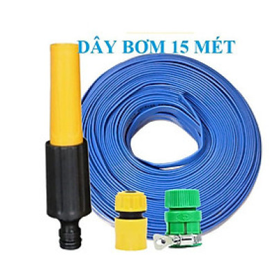 Bộ dây vòi xịt nước rửa xe, tưới cây . tăng áp 3 lần, loại 15m 206622-5 cút sập, nối đen
