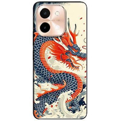 Ốp lưng cho Vivo Y03 - Y03T - Y18 - Y18S - Y18T - Y27 5G - Y28 4G - Y36 - Rồng Xanh Trên Biển - Hàng Chính Hãng