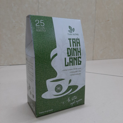 Combo 04 Túi Trà ĐINH LĂNG Thái Hưng  An thần, giảm stress, ngủ ngon 25 túi lọc 5g