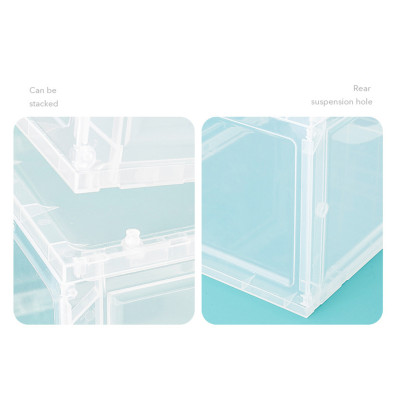 COMBO 2 HỘP ĐỰNG GIÀY CAO CẤP SNEAKER THỂ THAO NHỰA CỨNG NẮP TRONG SUỐT CỬA TÍCH HỢP NAM CHÂM HÍT VÀ CỬA GÀI (MÀU ĐEN/ MÀU TRẮNG TRONG)