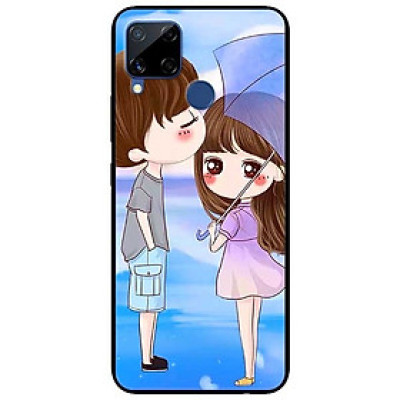 Ốp lưng dành cho Realme C15 mẫu Cặp Đôi Xanh