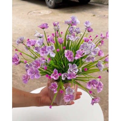 Chậu cây giả để bàn làm việc, bình hoa để bàn trang trí - Cây giả, hoa lụa trang trí nhà cửa