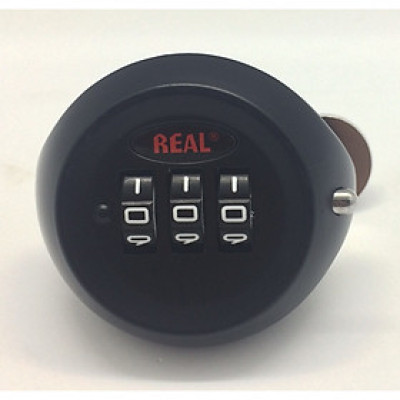 RL9047-07 Khóa tủ sắt mật mã Real 3 mã dài 22mm thích hợp cho tủ dày dưới 15mm có nút thay mã đầu khóa vừa là tay vặn