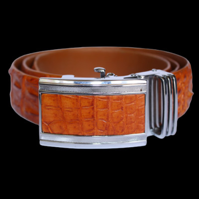 HC4237-4756-4768-4806 - Thắt lưng nam da cá sấu Huy Hoàng nguyên con 4P màu nâu đất, nâu đỏ, đen, vàng bò