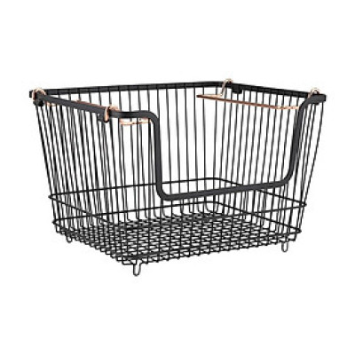 Giỏ Đựng Đồ Sắt ANNEL Màu Đen|Index Living Mall| Nội Thất Thái Lan