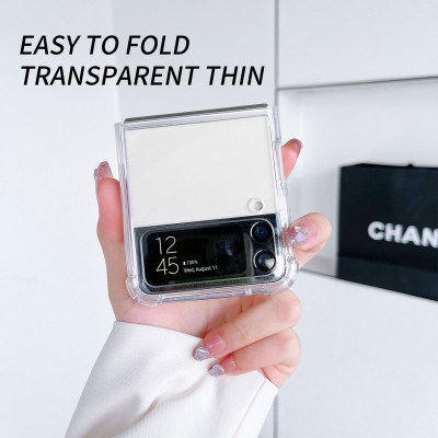 Ốp lưng chống sốc trong suốt hỗ trợ sạc Maqsafe cho Samsung Galaxy Z Flip 4 hiệu Likgus Maqsafe Magetic Case siêu mỏng 1.5mm, độ trong tuyệt đối, chống trầy xước, chống ố vàng, tản nhiệt tốt - hàng nhập khẩu