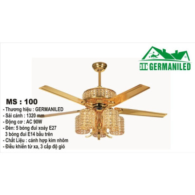 quạt trần trên nhà Đèn chùm thiết kế Châu mỹ - GRE100 DT