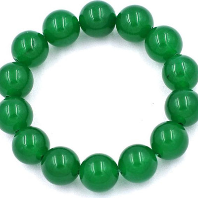 Vòng chuỗi đeo tay đá thạch anh xanh lá 14 ly - Chuỗi hạt đeo tay đá phong thủy