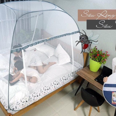 Màn Chụp , Mùng Chụp Cao Cấp Mộc Miên Đỉnh Rộng - Kích Thước 1,8mx2m - 2 cửa ( Hà Nội )