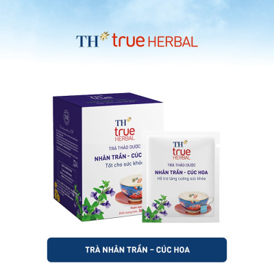 Combo 4 hộp trà thảo dược TH true HERBAL Nhân Trần – Cúc Hoa (80 gói)