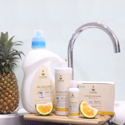 gel rửa chén cho máy rửa chén bát Fuwa3e hữu cơ sinh học dạng gel 2L