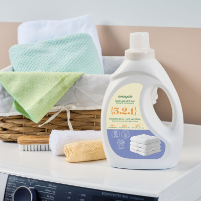 Combo Tẩy Rửa Sinh Học ENZYCO -  Nước Lau Sàn 2L, Nước Rửa Bát 465ml, Nước Giặt 2L