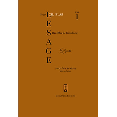 Sách - Truyện Gil-Blas (tập 1 ) - Alain-René Lesage, Nguyễn Văn Vĩnh diễn quốc âm