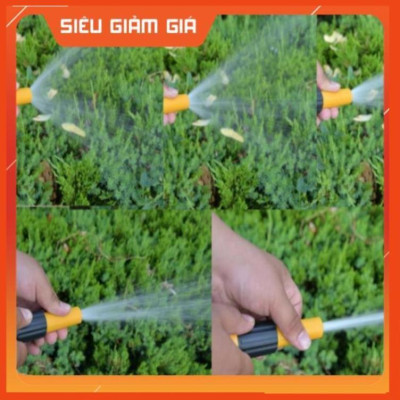Bộ dây vòi xịt nước rửa xe, tưới cây . tăng áp 3 lần, loại 3m, 5m 206622-5Lcút sập, nối đen, d.vàng