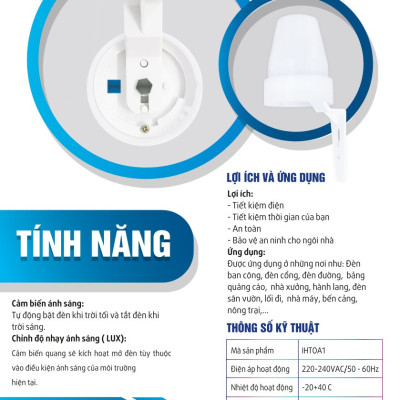 AUTOLIGHT - CÔNG TẮC CẢM BIẾN ÁNH SÁNG - Hàng Chính Hãng