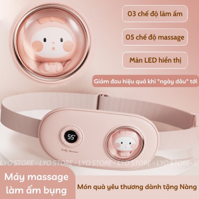 ￼Đai massage giảm đau bụng kinh, máy chườm ấm bụng cho phụ nữ 6 mức độ nóng giảm đau lưng làm tử cung khi đến kì