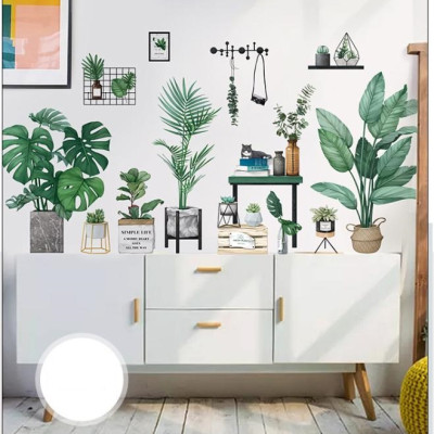 Decal dán tường tranh trang trí tiểu cảnh Simple Life phong cách Vintage Hàn Quốc DCX067 (85 x 165 cm)