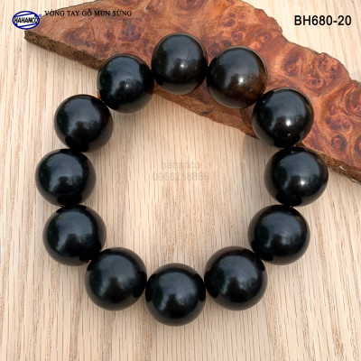 Vòng phong thủy gỗ Mun Sừng đen bóng (đủ Size) dành cho người có địa vị, thăng tiến trong công việc (BH680)