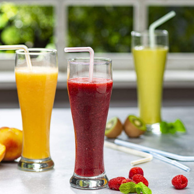 Set 50 ống hút dài Flexible Straw φ6mmx250mm - Hàng nội địa Nhật Bản