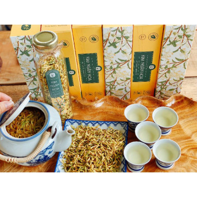 TRÀ KIM NGÂN HOA (100% NỤ HOA) CHAI 30G - THÁI MINH NGUYÊN