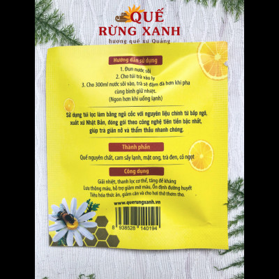 Trà quế cam mật ong Quế Rừng Xanh - sản phẩm độc quyền & duy nhất tại Việt Nam kết hợp 3 trong 1 - Cam, Quế, Mật ong - HÀNG CHÍNH HÃNG