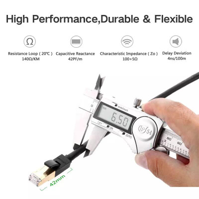 Ugreen UG11272NW107TK 8M màu Đen Cáp mạng LAN CAT7 STP chống nhiễu - HÀNG CHÍNH HÃNG