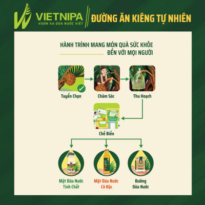 Đường Dừa Nước Vietnipa 150g -  Người Tiểu Đường, Ăn Kiêng, Hàm Lượng Vitamin Và Muối Khoáng Cao
