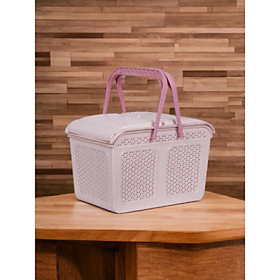 GIỎ ĐỰNG ĐỒ 2 QUAI XÁCH LÀN ĐỰNG ĐỒ CÓ NẮP ĐẬY THÔNG MINH ĐA NĂNG DÀNH CHO MẸ ĐI SINH MÀU SĂC PHONG CÁCH BẮC ÂU