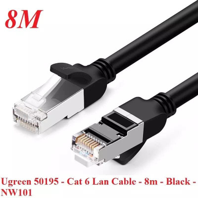 Ugreen UG50195NW101TK 8M màu Đen Cáp mạng LAN CAT 6 Đầu bấm kim loại - HÀNG CHÍNH HÃNG