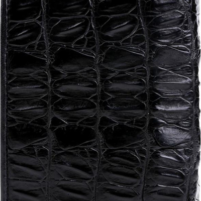 Ví Nam Da Cá Sấu Gai Đuôi Kiểu Đứng Huy Hoàng HT2258 (12.5 x 10 cm) - Đen