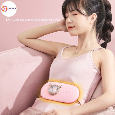 ￼Đai massage giảm đau bụng kinh, máy chườm ấm bụng cho phụ nữ 6 mức độ nóng giảm đau lưng làm tử cung khi đến kì