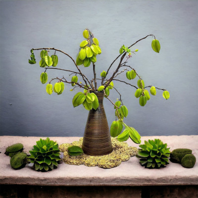 Bình hoa lọ hoa men mộc gốm sứ Bát Tràng