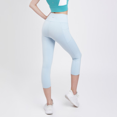 Quần Lửng Tập Yoga Gym Luxury Hibi Sports QL406 Kiểu Lưng Cao Có Túi, Chất Vải Cao Cấp