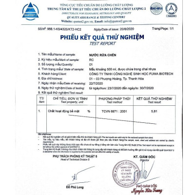 [ Nước rửa chén bát Fuwa3e 500ml an toàn cho bé ] enzym dịu nhẹ da tay không nhờn rít hương dứa