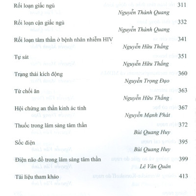 Thực Hành Lâm Sàng Tâm Thần Học - PGS.TS. Bùi Quang Huy chủ biên