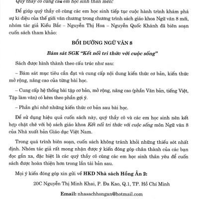 Bồi Dưỡng Ngữ Văn 8 (Bám Sát SGK Kết Nối Tri Thức Với Cuộc Sống)_HA