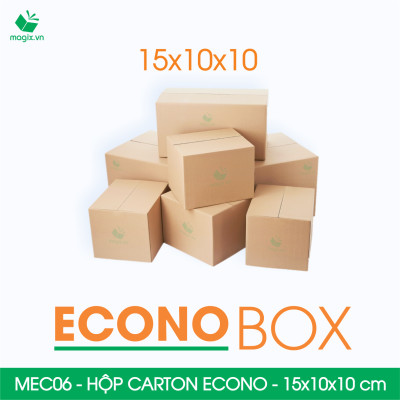 MEC06 - 15x10x10 cm - Combo 60 thùng hộp carton trơn siêu tiết kiệm ECONO