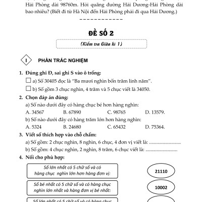 Sách - 100 Đề Kiểm Tra Toán 4 ( Biên Soạn Theo Chương Trình Mới)