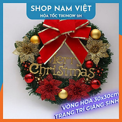Vòng Hoa Nguyệt Quế Trang Trí Giáng Sinh