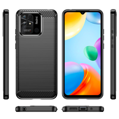 Ốp lưng dành cho Xiaomi Poco C40 chống sốc vân sợi cacbon - Hàng nhập khẩu