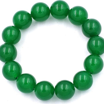 Vòng chuỗi đeo tay đá thạch anh xanh lá 14 ly - Chuỗi hạt đeo tay đá phong thủy