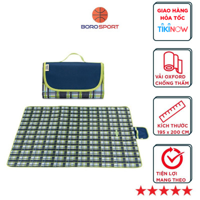 Thảm trải dã ngoại đi picnic 200x200 cm trải sàn CLEACCO , đi pinic thiết kế gấp gọn tiện lợi mang đi BORO SPORT - Hàng chính hãng