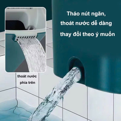 Bộ Cây Lau Nhà tự vắt (1 Thùng + 2 Cây Lau + 8 Bông Lau), Chổi Lau Nhà Tự Vắt Thông Minh Đầu Xoay 360 Độ tiện lợi - HÀNG CHÍNH HÃNG MINIIN