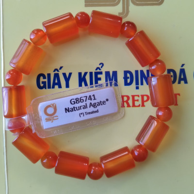 Lắc tay nữ, phong cách Hàn nhật, Kiểu đốt trúc, chất liệu đá thạch anh thiên nhiên, thấu quang, kèm bản Photo giấy kiểm định chất lượng tại SJC