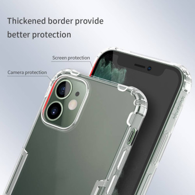 Ốp lưng dẻo silicon cho iPhone 12 Mini 5.4 inch hiệu Nillkin (mỏng 0.6mm, chống trầy xước) - Hàng chính hãng