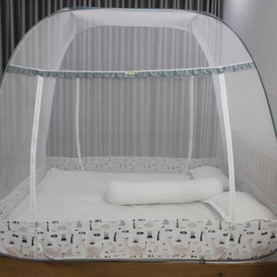 Màn Chụp , Mùng Chụp Đỉnh Rộng Cao Cấp Mộc Miên - Mẫu Xám Khủng Long 2 Cửa ( Hà Nội )